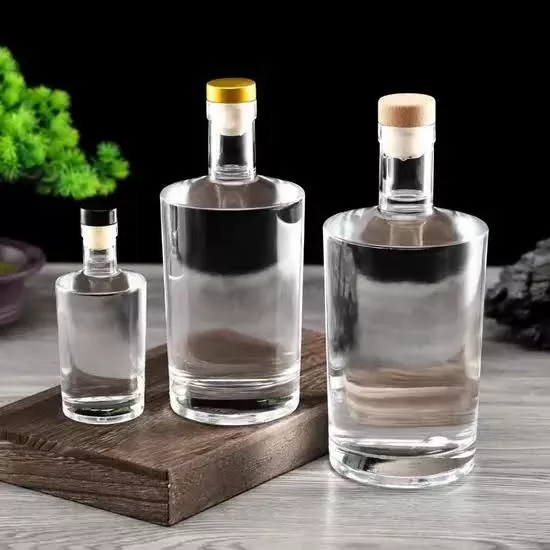 T-Cork संग 100ml ग्लास व्हिस्की जिन वोडका टकीला बोतलहरू