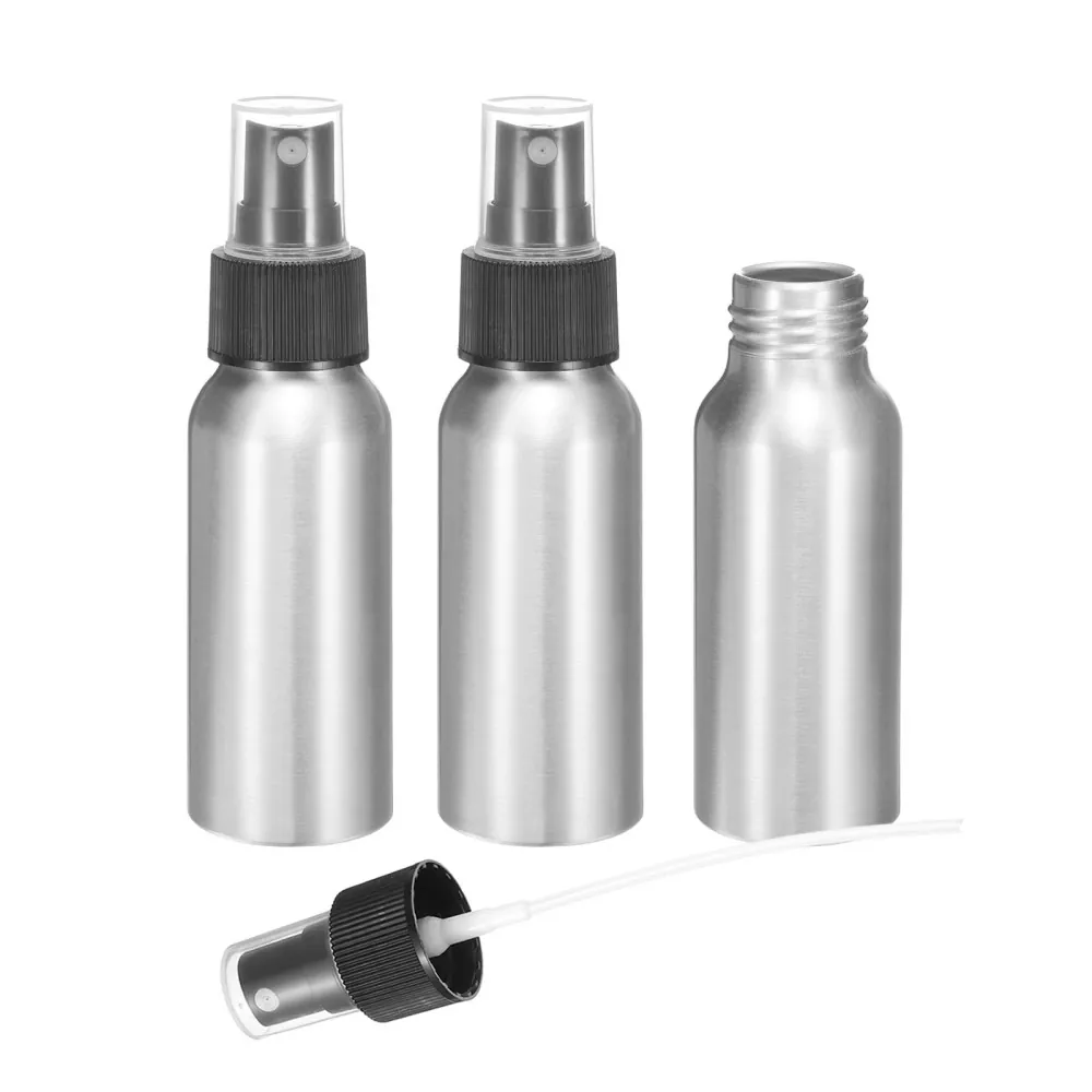 60ml (2oz) मिनी पुन: प्रयोज्य एल्युमिनियम फाइन मिस्ट स्प्रे बोतल