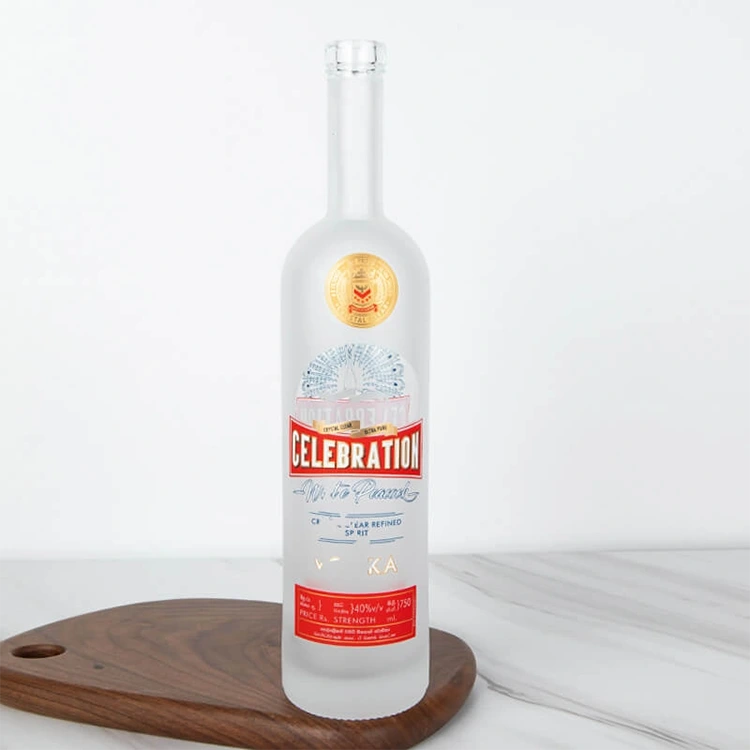 750ml एरिजोना राउन्ड ग्लास स्पिरिट बोतल
