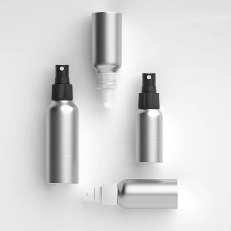 60ml (2oz) Mini Reusable Aluminum Fine Mist Spray Bottle
